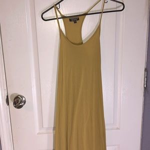 Topshop Racerback Mustard Yellow Tank Maxi Dress